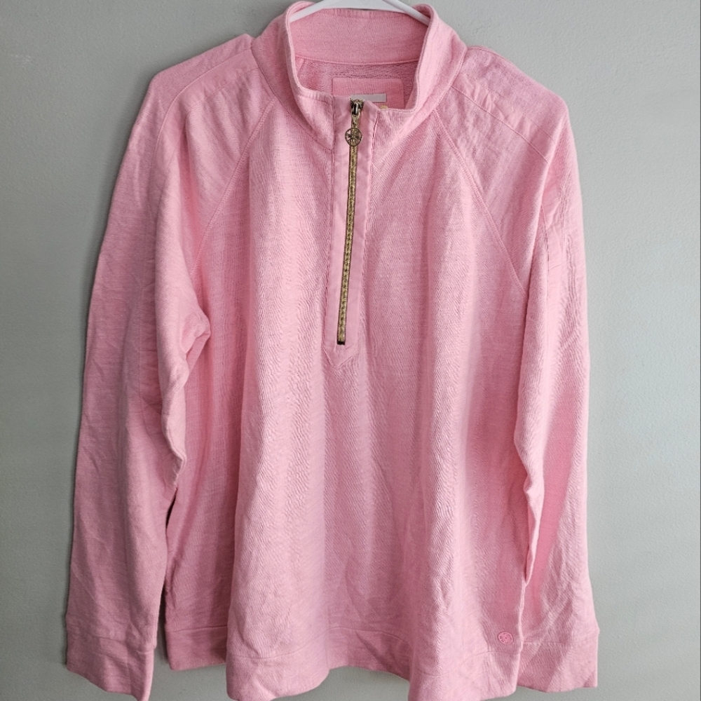 NEW Lilly Pulitzer Ashlee Half-Zip Pullover - Light Pink